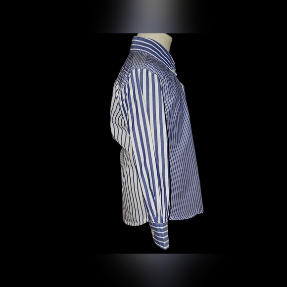 Mini Boden Toddler Boys Blue White Striped Button Shirt Cotton Top Sz 2-3Y - Picture 2 of 13